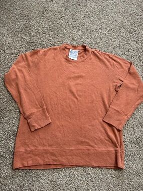 Jungmaven Long Sleeve Tee in Rust Orange